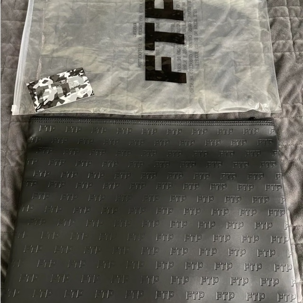 FTP Black Debossed Money Bag/Pouch